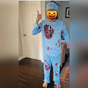 Era Spooky Bloody Zombie Doctor Halloween Costume Men's Size Medium 3  Piece Set